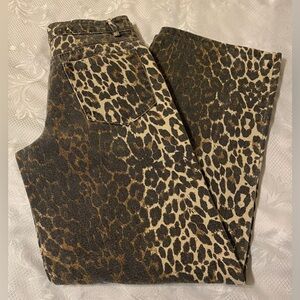 Leopard/Animal Print Women's Denim Jeans. Size XS